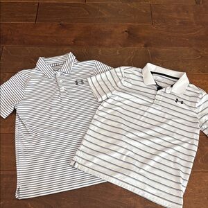 2 Youth Large Under Armour Polo Shirts